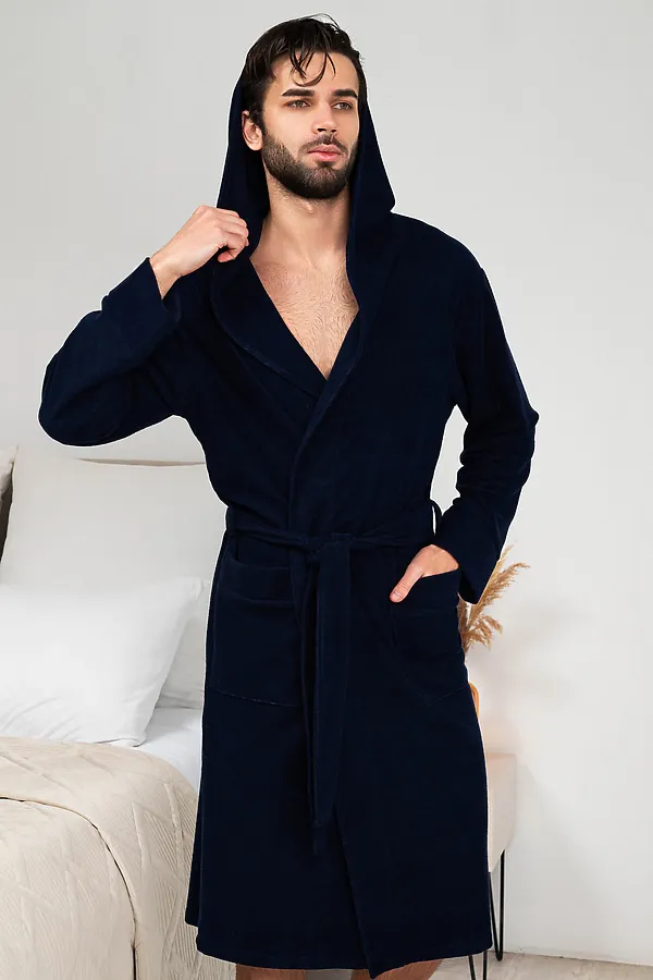 Халат 319 НАТАЛИ, темно-синий - фото 2