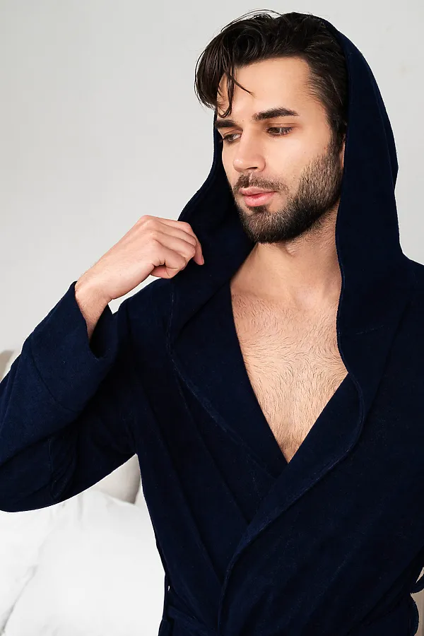 Халат 319 НАТАЛИ, темно-синий - фото 2