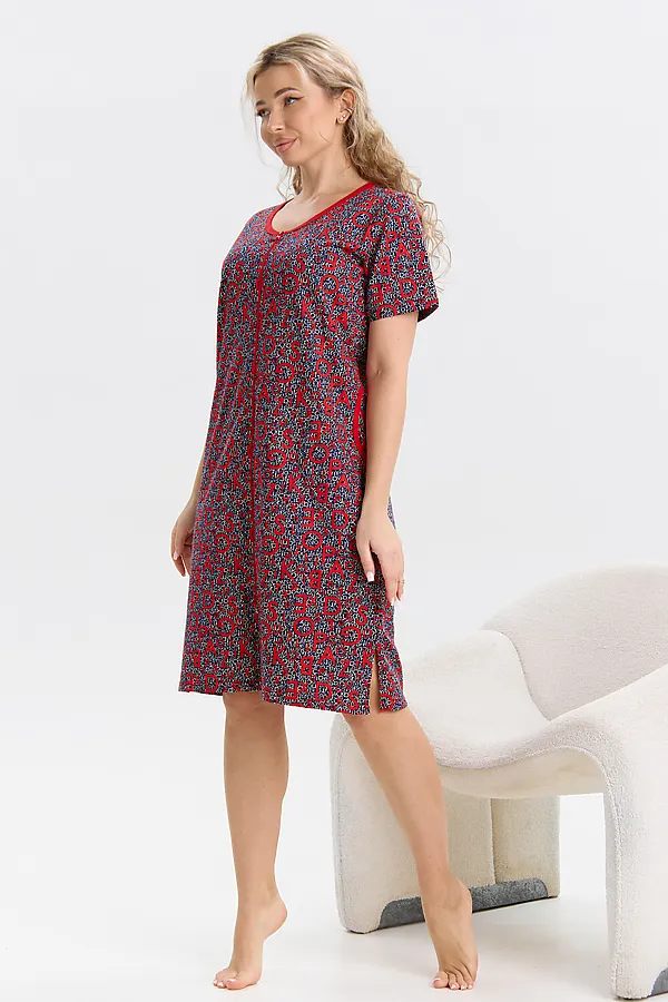 Халат 37000 НАТАЛИ, сине-красный - фото 2