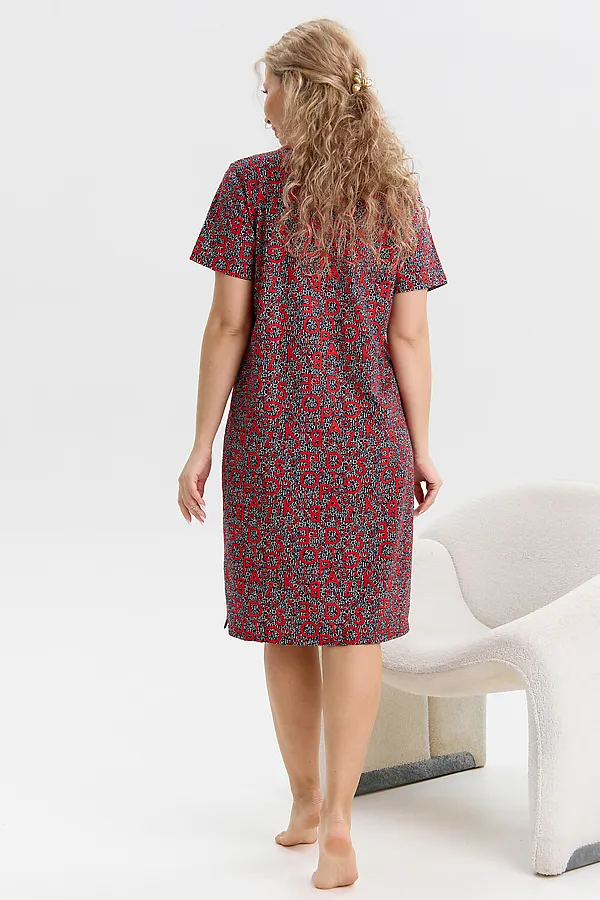 Халат 37000 НАТАЛИ, сине-красный - фото 2