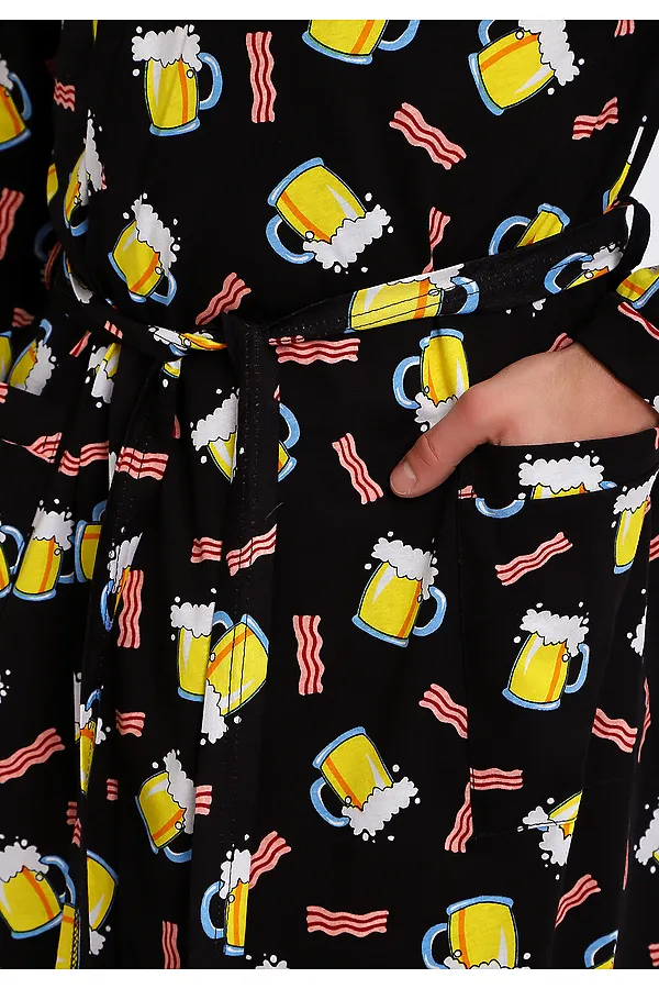 Халат 804 Артур НАТАЛИ, черный/пиво - фото 2