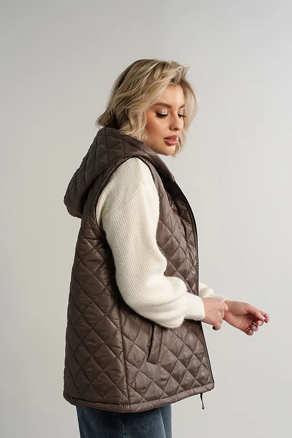 Жилет утепленный Дориана LADY TAIGA, кофе - фото 2