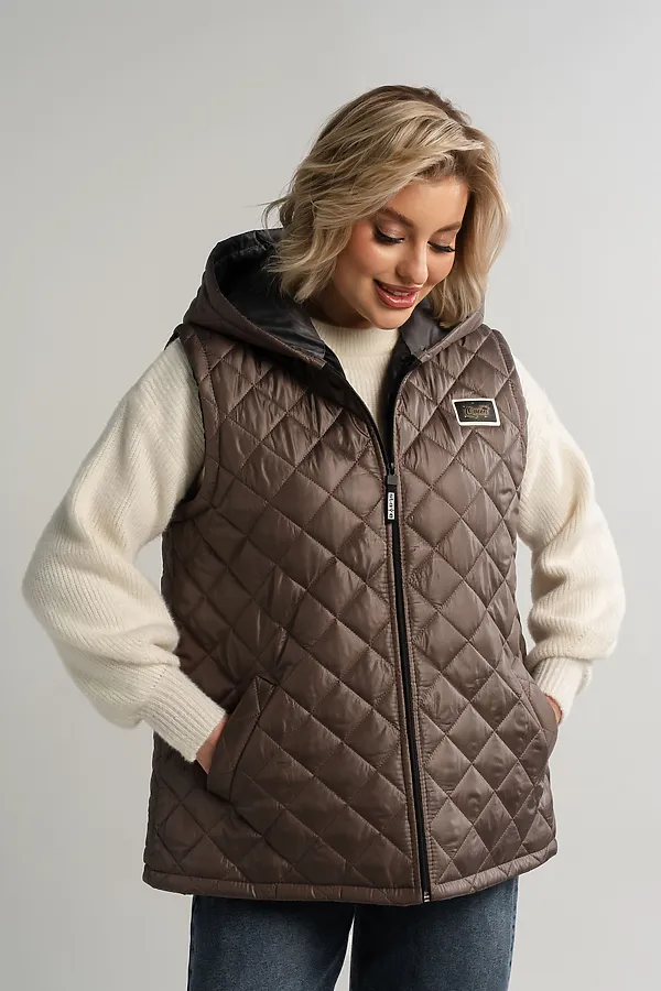 Жилет утепленный Дориана LADY TAIGA, кофе - фото 2