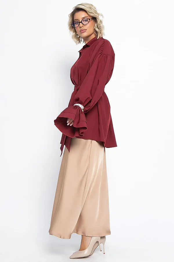 Блуза Присцилла LADY TAIGA, бордовая - фото 2