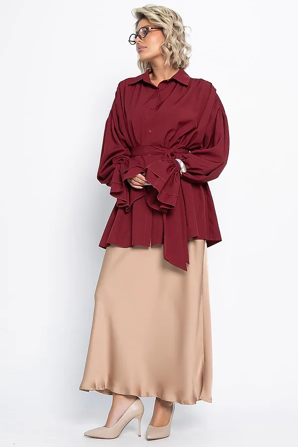 Блуза Присцилла LADY TAIGA, бордовая - фото 2