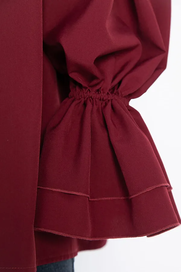 Блуза Присцилла LADY TAIGA, бордовая - фото 2