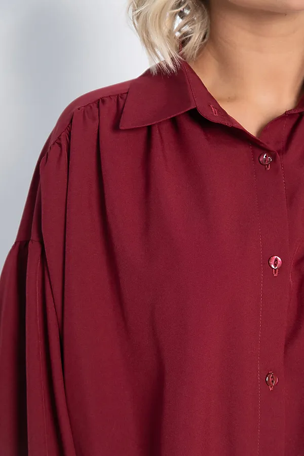 Блуза Присцилла LADY TAIGA, бордовая - фото 2