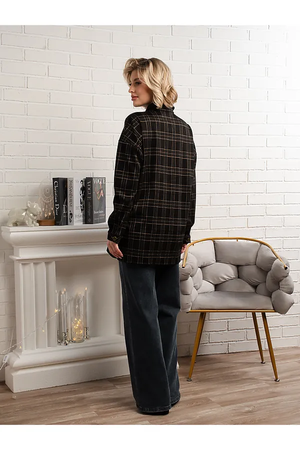 Рубашка с длинным рукавом Доротея LADY TAIGA, черная - фото 2