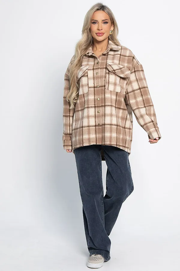 Пальто-рубашка Хармони LADY TAIGA, бежевая - фото 2