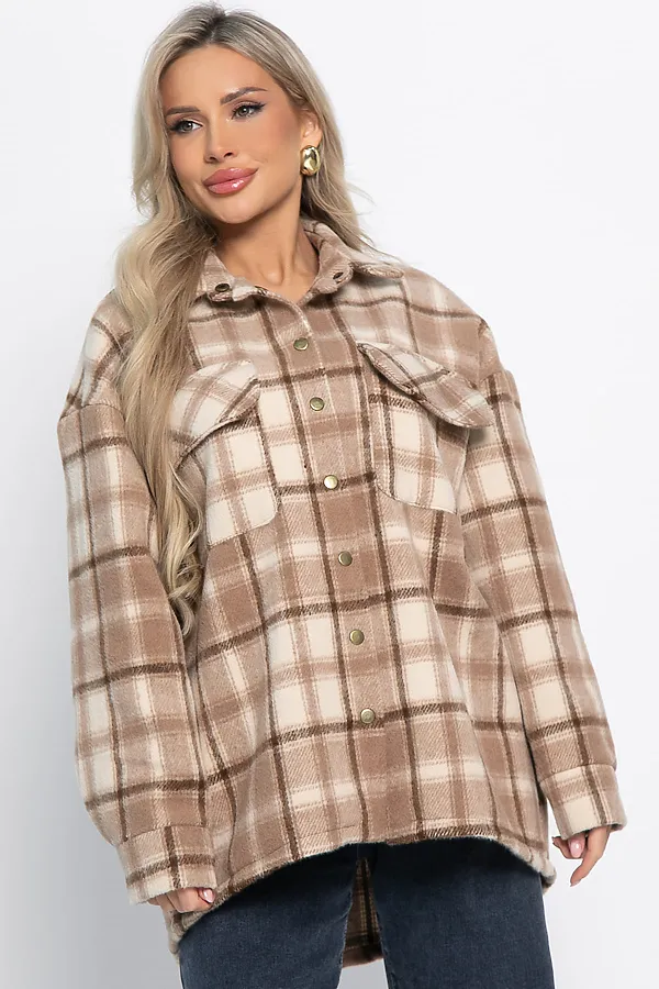 Пальто-рубашка Хармони LADY TAIGA, бежевая - фото 2