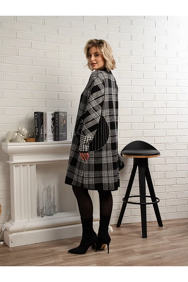 Платье Добринка LADY TAIGA, черно-белое - фото 2