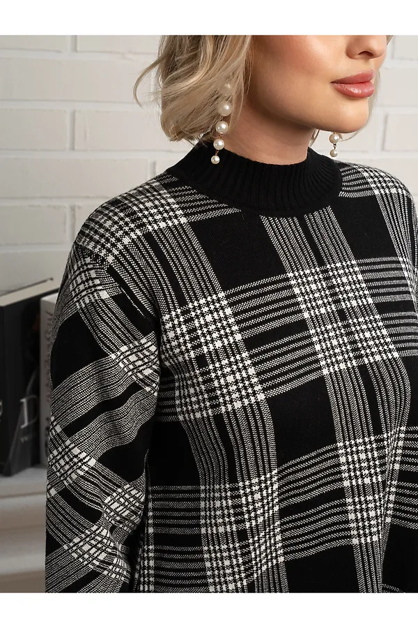 Платье Добринка LADY TAIGA, черно-белое - фото 2