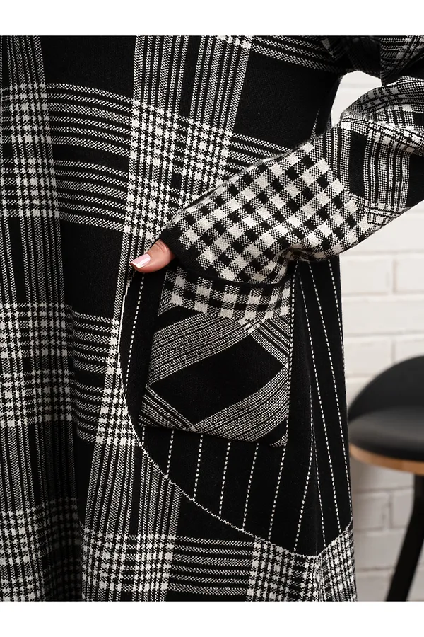 Платье Добринка LADY TAIGA, черно-белое - фото 2