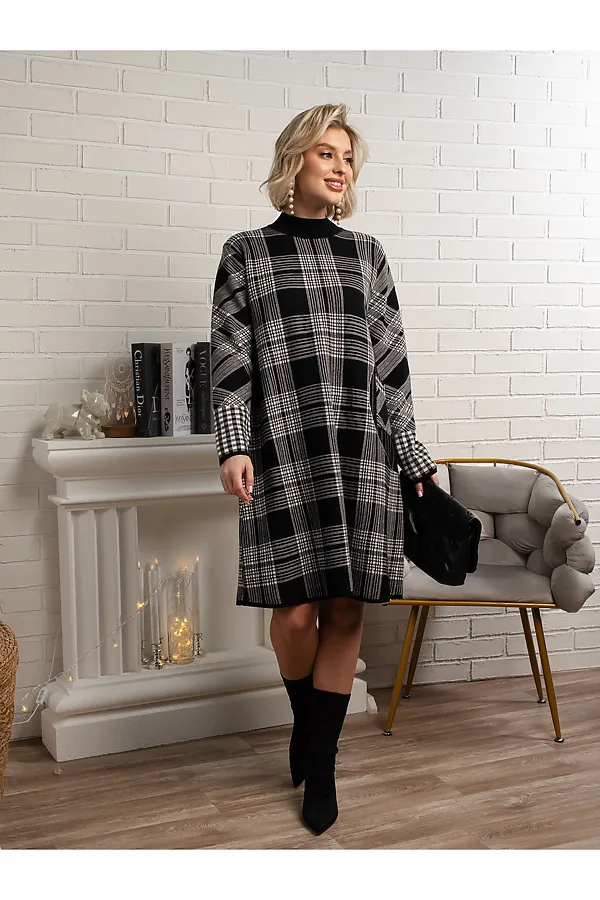 Платье Добринка LADY TAIGA, черно-белое - фото 2