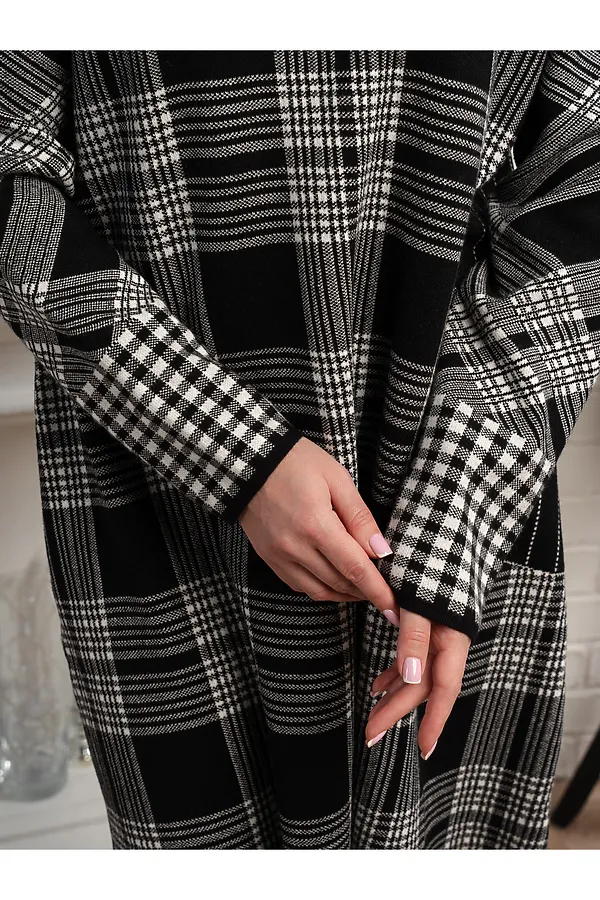Платье Добринка LADY TAIGA, черно-белое - фото 2