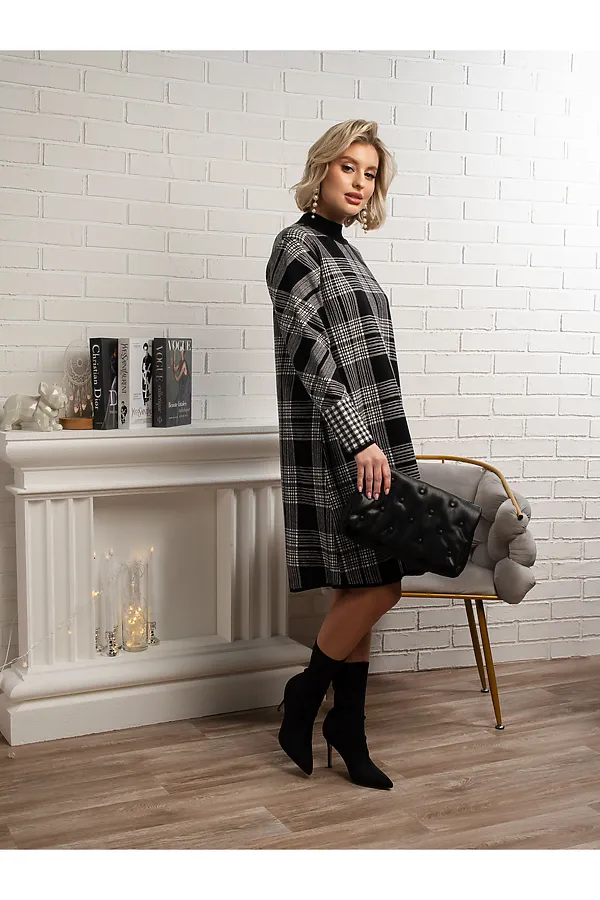 Платье Добринка LADY TAIGA, черно-белое - фото 2