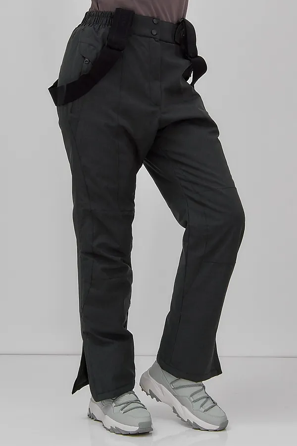 Брюки горнолыжные женские утепленные черного цвета MTFORCE, черный - фото 2