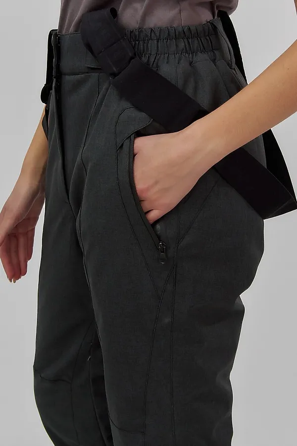 Брюки горнолыжные женские утепленные черного цвета MTFORCE, черный - фото 2