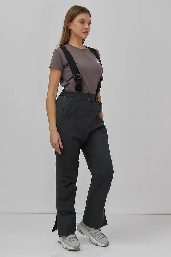 Брюки горнолыжные женские утепленные черного цвета MTFORCE, черный - фото 2