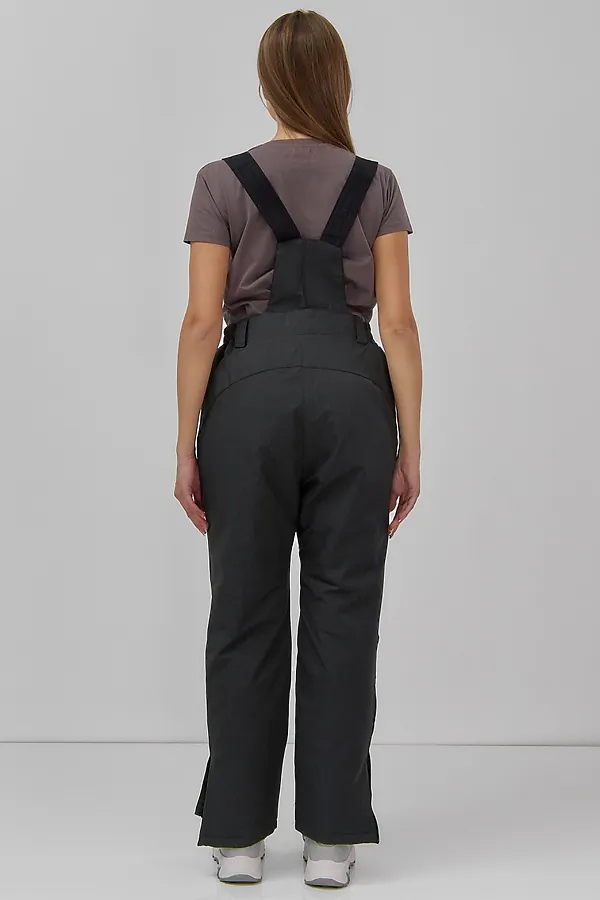 Брюки горнолыжные женские утепленные черного цвета MTFORCE, черный - фото 2