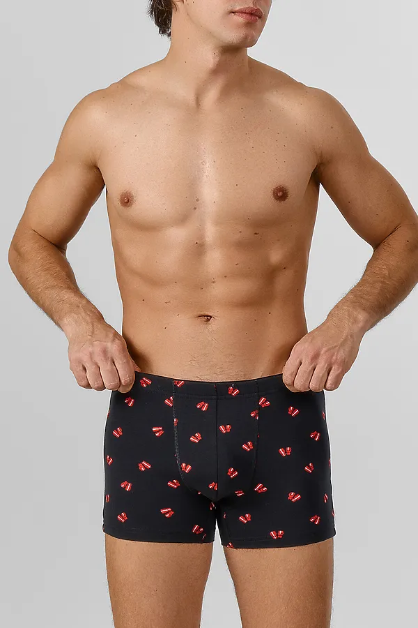 Трусы мужские MARK FORMELLE, боксерские перчатки на черном - фото 2