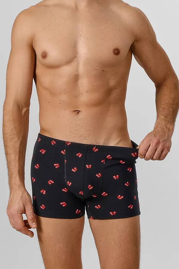 Трусы мужские MARK FORMELLE, боксерские перчатки на черном - фото 2