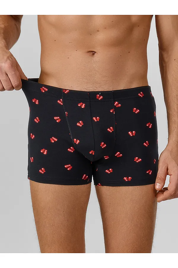 Трусы мужские MARK FORMELLE, боксерские перчатки на черном - фото 2