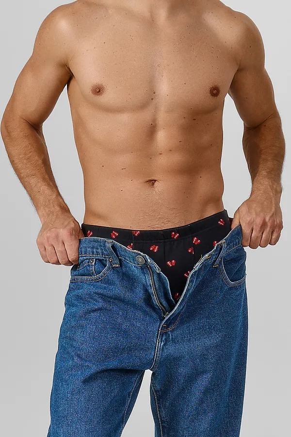 Трусы мужские MARK FORMELLE, боксерские перчатки на черном - фото 2