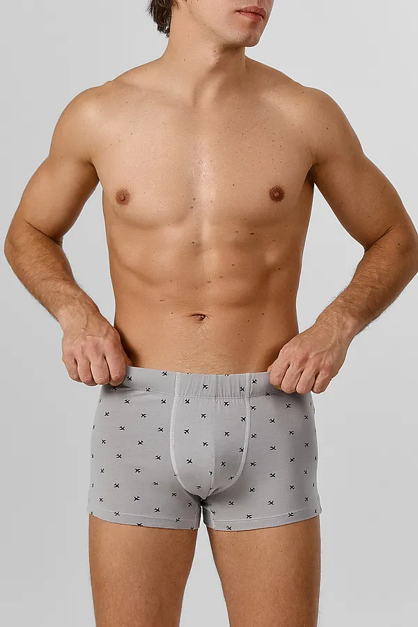 Трусы мужские MARK FORMELLE, самолеты на сером - фото 2