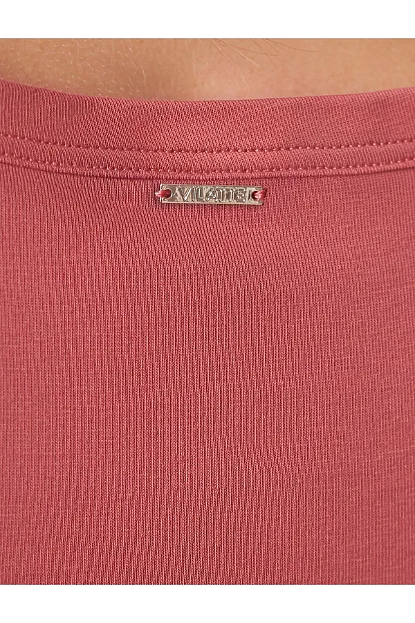 Топ облегающий из эластичного хлопка VILATTE, т.коралл - фото 2