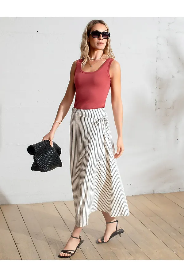 Топ облегающий из премиального хлопка с эластаном VILATTE, т.коралл - фото 2