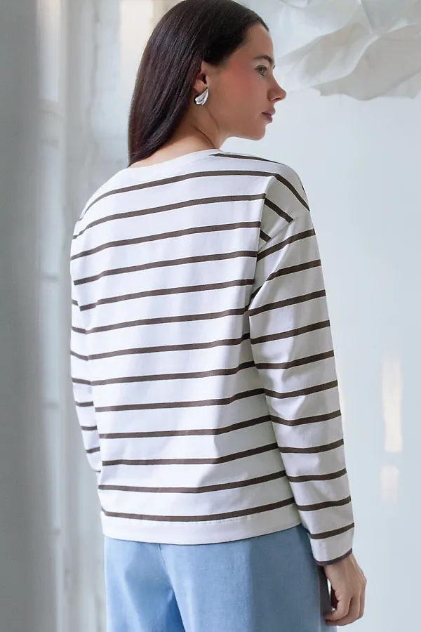 Блуза VILATTE, белый-кофе - фото 2