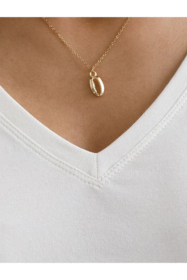 Базовая футболка из премиального хлопка с V образным вырезом VILATTE, белый - фото 2