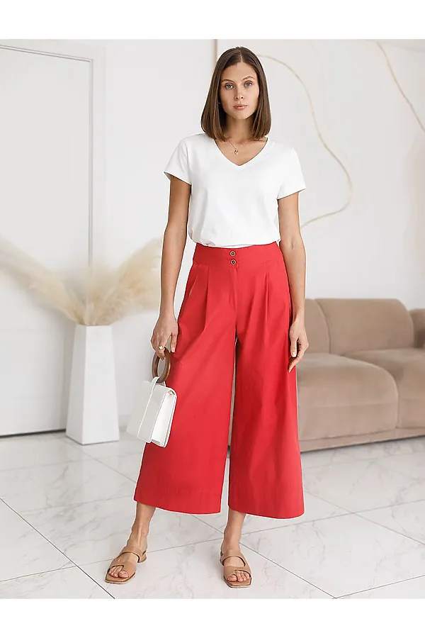 Базовая футболка из премиального хлопка с V образным вырезом VILATTE, белый - фото 2