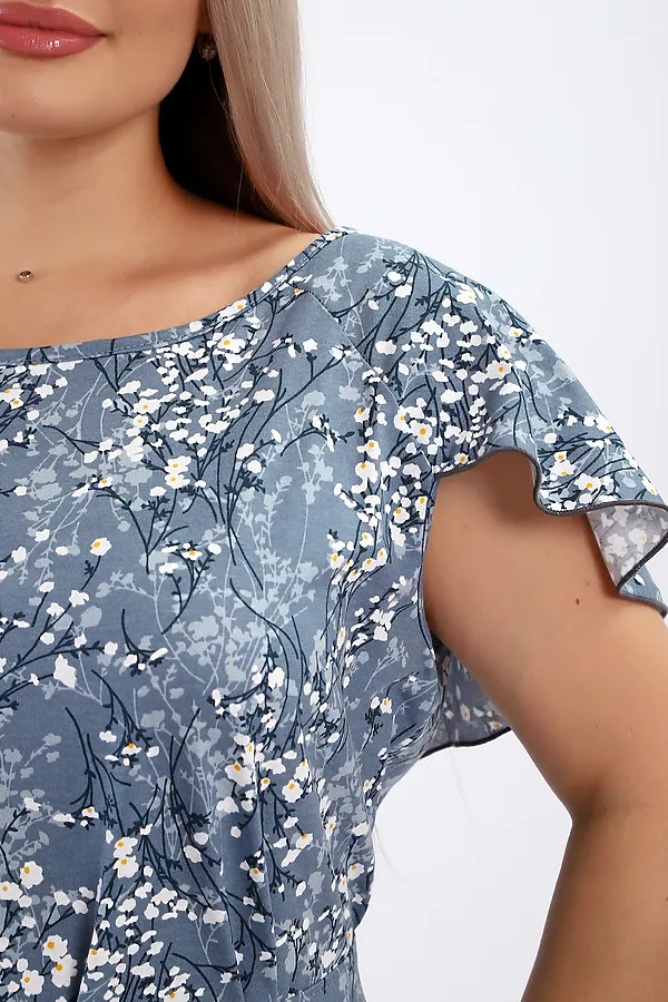 Платье 065 НАТАЛИ, серо-голубой - фото 2