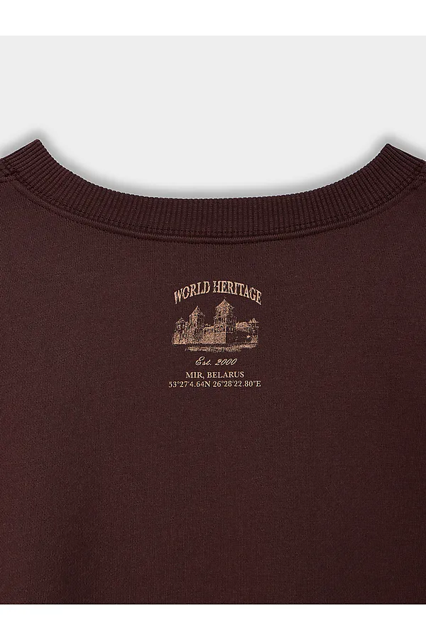 Свитшот женский MARK FORMELLE, ристретто +печать - фото 2