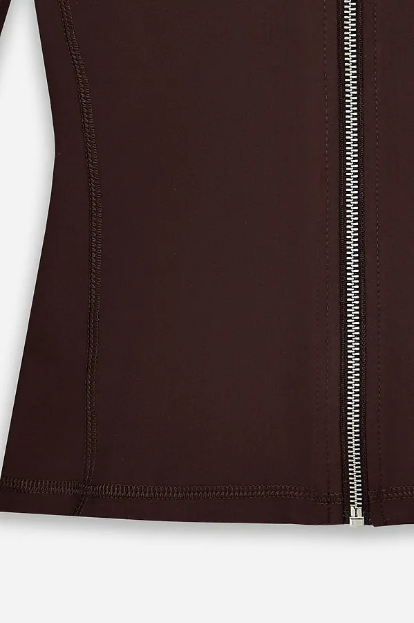 Жакет женский MARK FORMELLE, шоколадное мартини +печать - фото 2