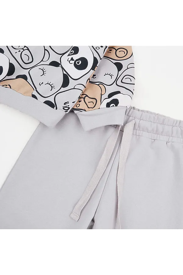 Костюм футер 2х нитка начёс YOULALA, светло-серый - фото 2