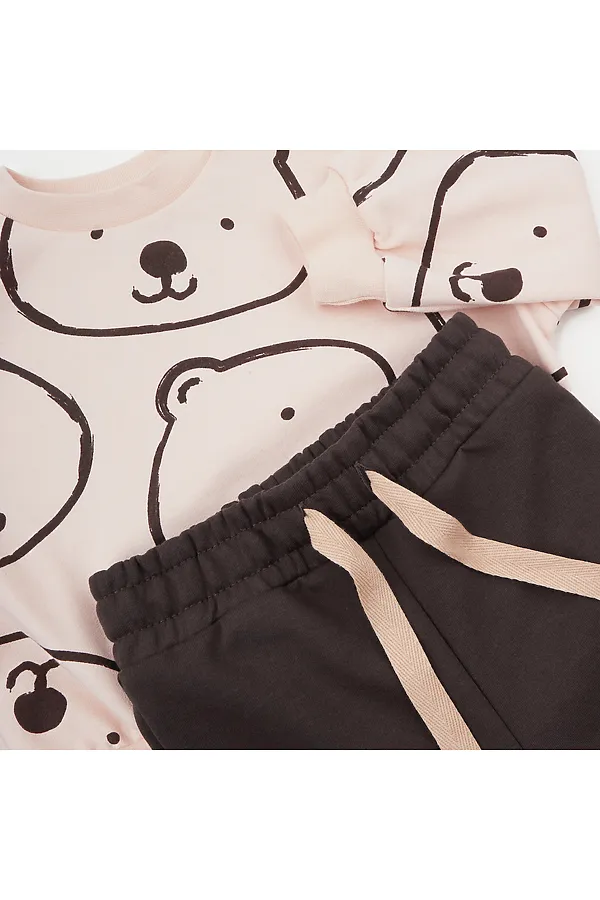 Костюм футер 2х нитка начёс YOULALA, бежевый - фото 2