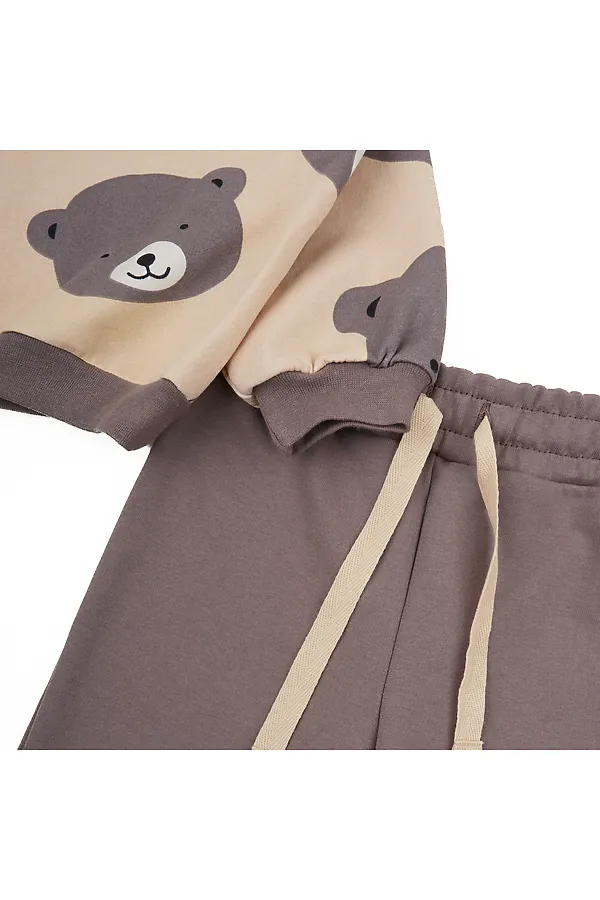 Костюм футер 2х нитка начёс YOULALA, бежевый - фото 2