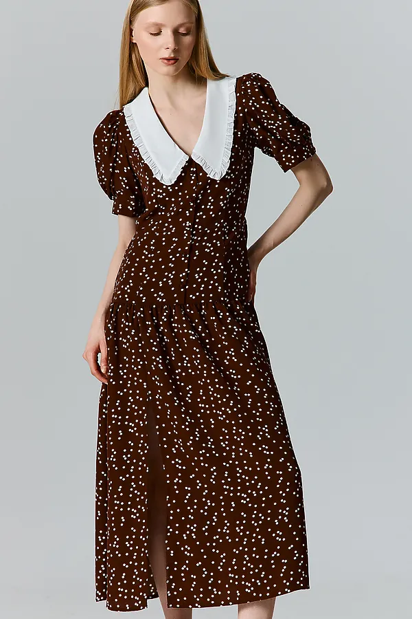 Платье MARK FORMELLE, молочный горошек - фото 2