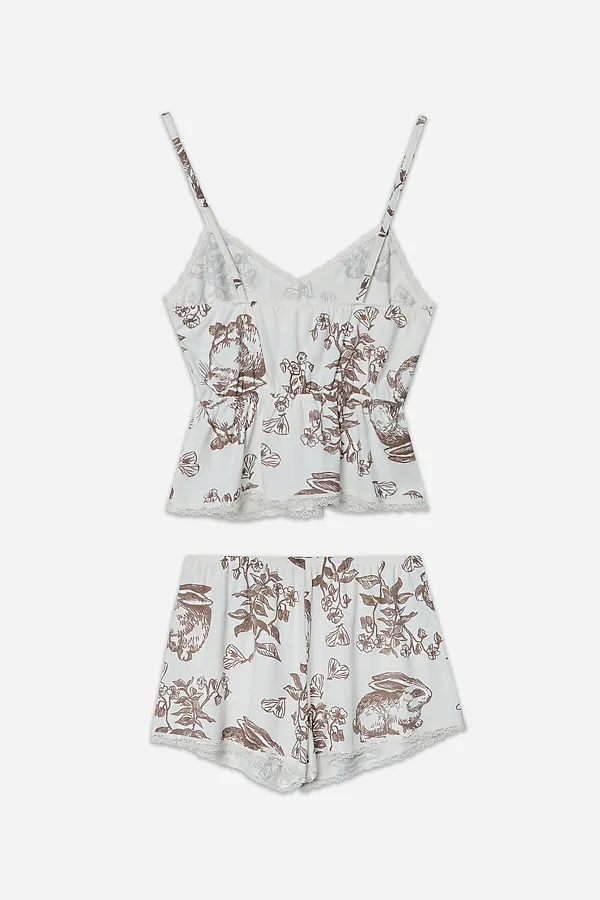 Комплект женский (топ, шорты) MARK FORMELLE, кролики на молочном - фото 2