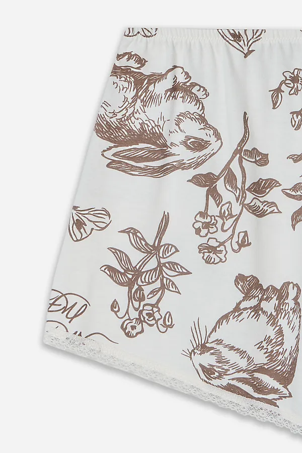 Комплект женский (топ, шорты) MARK FORMELLE, кролики на молочном - фото 2