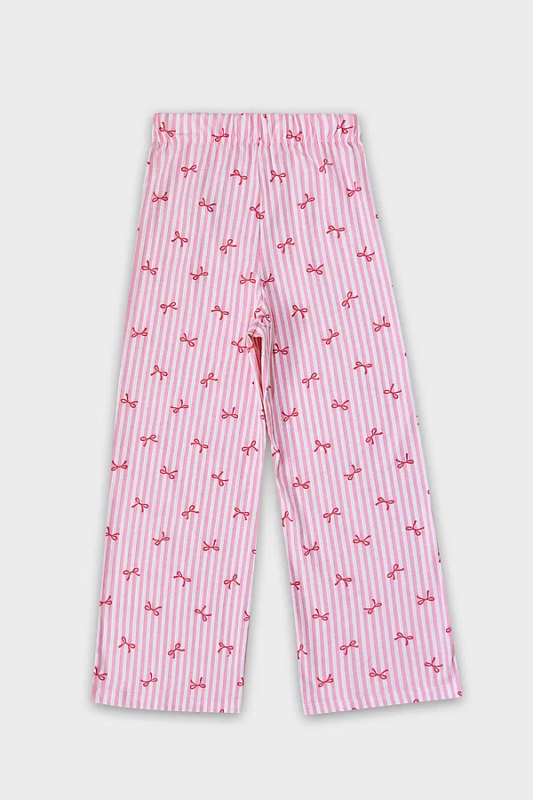 Брюки для девочек домашние MARK FORMELLE, бантики на розовой полоске - фото 2