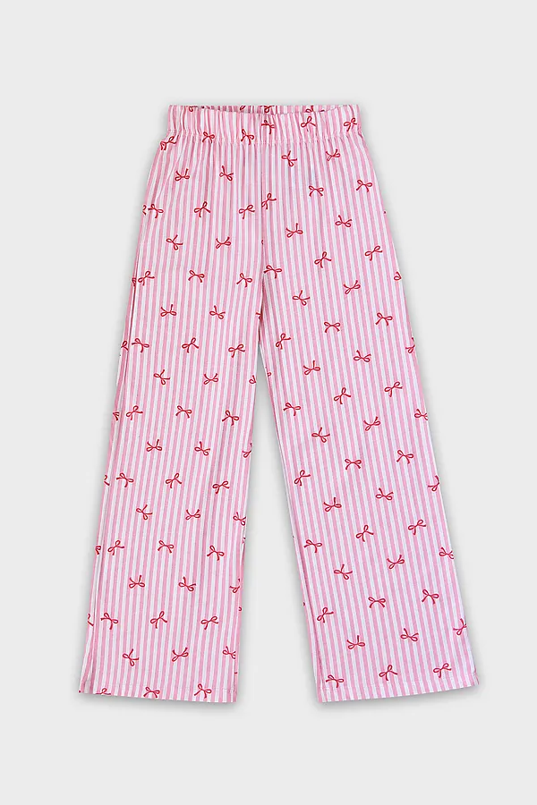 Брюки для девочек домашние MARK FORMELLE, бантики на розовой полоске - фото 2