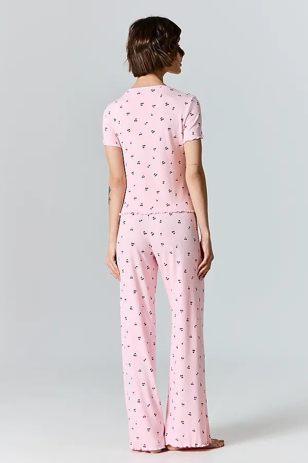 Комплект женский (джемпер, брюки) MARK FORMELLE, вишня на розовом - фото 2
