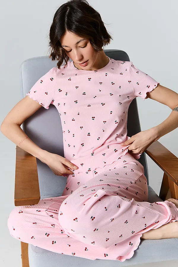 Комплект женский (джемпер, брюки) MARK FORMELLE, вишня на розовом - фото 2