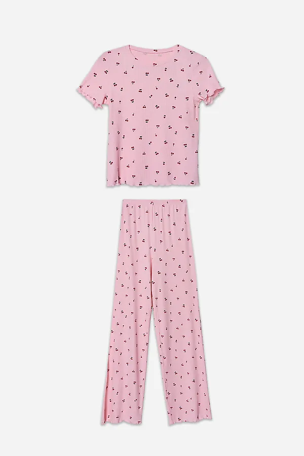 Комплект женский (джемпер, брюки) MARK FORMELLE, вишня на розовом - фото 2