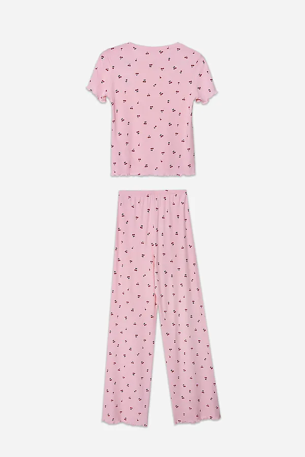 Комплект женский (джемпер, брюки) MARK FORMELLE, вишня на розовом - фото 2