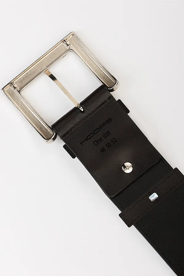 Ремень кожаный HOOPS, черный - фото 2